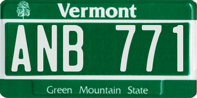 VT license plate ANB771