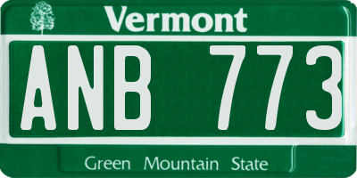 VT license plate ANB773