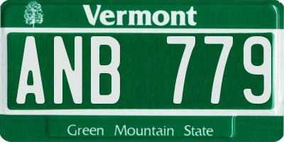 VT license plate ANB779