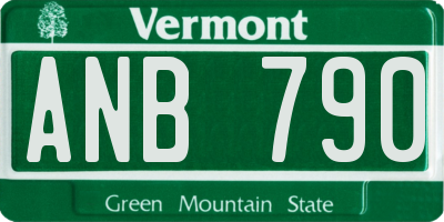 VT license plate ANB790