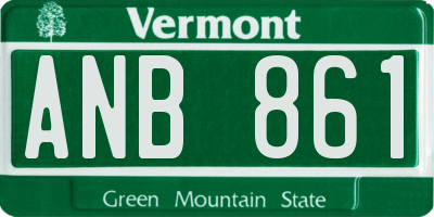 VT license plate ANB861