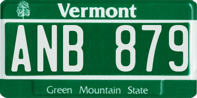 VT license plate ANB879