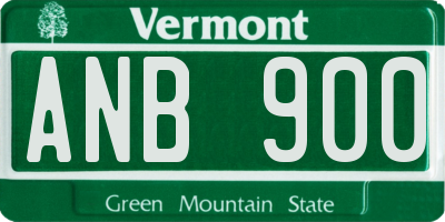 VT license plate ANB900