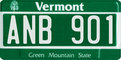 VT license plate ANB901