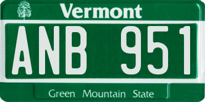 VT license plate ANB951