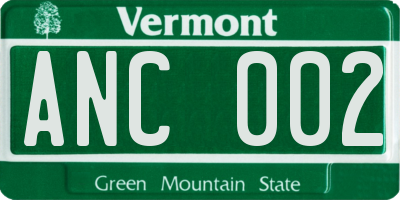 VT license plate ANC002