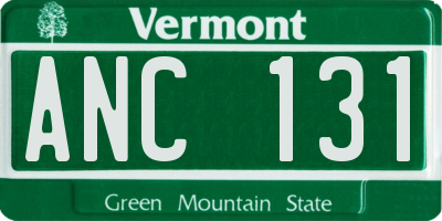 VT license plate ANC131