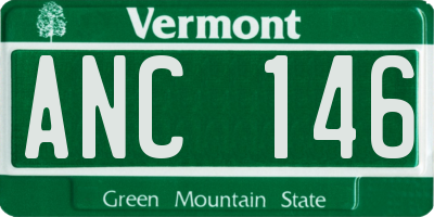 VT license plate ANC146