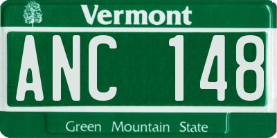 VT license plate ANC148