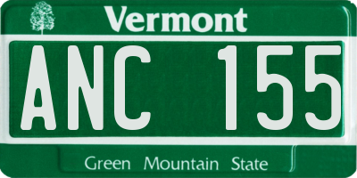 VT license plate ANC155