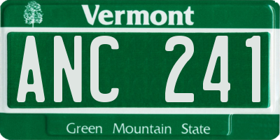 VT license plate ANC241