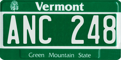 VT license plate ANC248