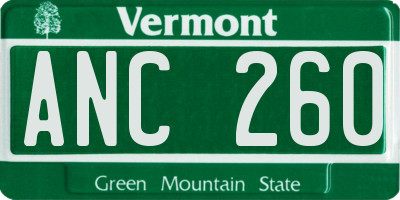 VT license plate ANC260