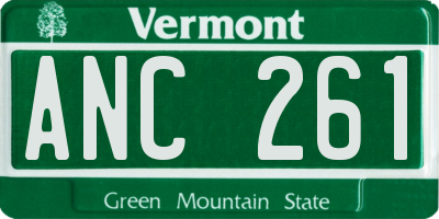 VT license plate ANC261