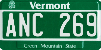 VT license plate ANC269