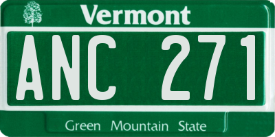 VT license plate ANC271