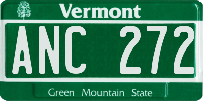 VT license plate ANC272