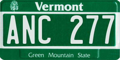 VT license plate ANC277