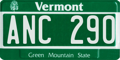 VT license plate ANC290