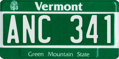 VT license plate ANC341