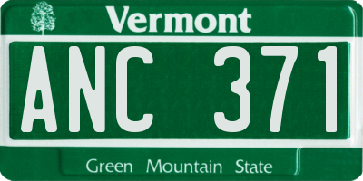 VT license plate ANC371