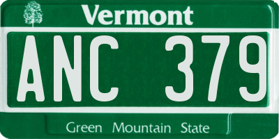 VT license plate ANC379