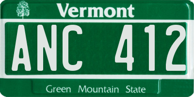 VT license plate ANC412