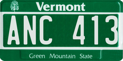 VT license plate ANC413