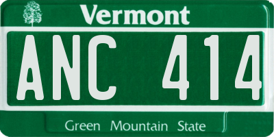 VT license plate ANC414