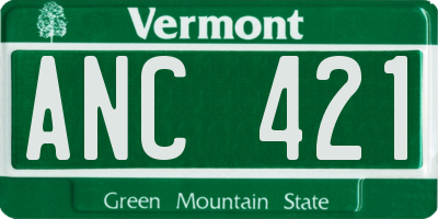 VT license plate ANC421