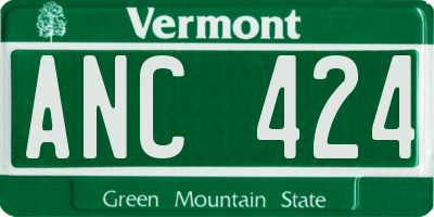 VT license plate ANC424