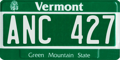 VT license plate ANC427