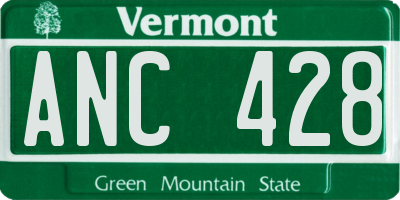VT license plate ANC428