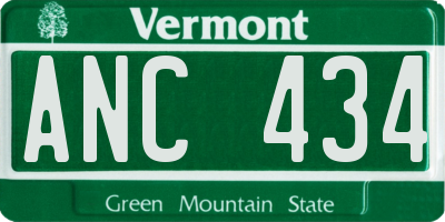 VT license plate ANC434