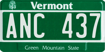 VT license plate ANC437