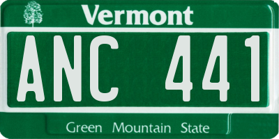 VT license plate ANC441