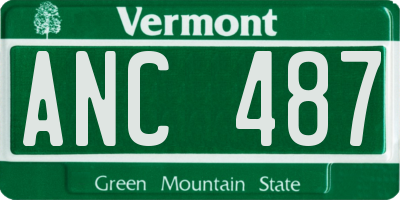 VT license plate ANC487