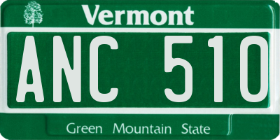 VT license plate ANC510