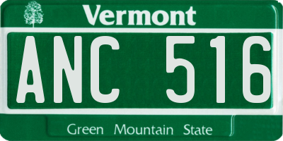 VT license plate ANC516