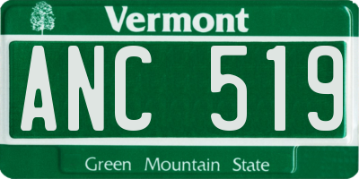 VT license plate ANC519