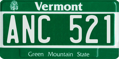 VT license plate ANC521