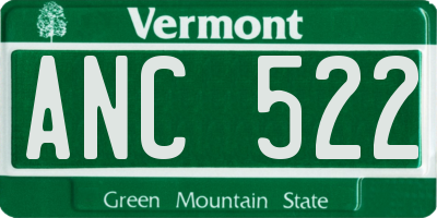 VT license plate ANC522