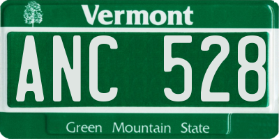 VT license plate ANC528