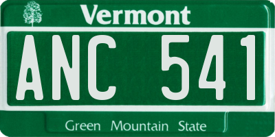 VT license plate ANC541