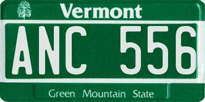 VT license plate ANC556
