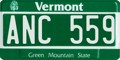 VT license plate ANC559