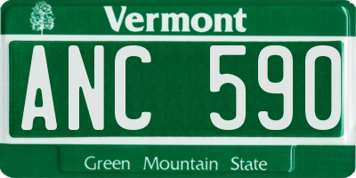 VT license plate ANC590