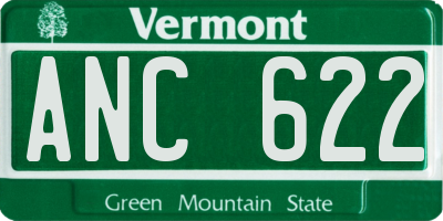VT license plate ANC622