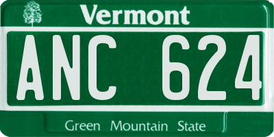 VT license plate ANC624