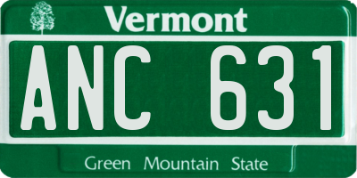VT license plate ANC631
